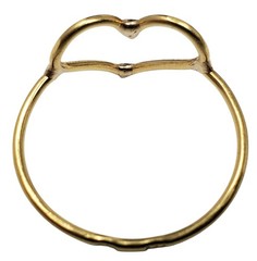VINTAGE 14K SIGNED HEART RING 7.75