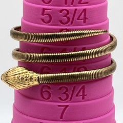 Vintage Forstner Snake Bracelet Gold Filled Triple Coil Wrap Egyptian Revival