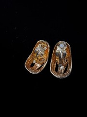 Vintage Gold-Tone Clip-On Earrings