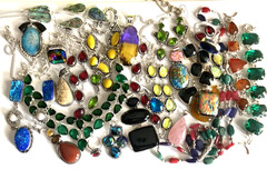 :Mystery ??? bag of Semi precious Gemstone Jewelry Worth $$$ BUY 2 GET 1 FREE