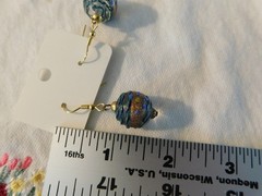 Murano Art Glass Beaded Necklace and Earrings Vintage Set