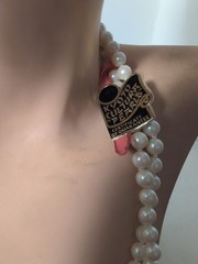 Vintage Kyoto Cultured Pearls 26 Inch Ornate Clasp Heavy Original Tag Japan New