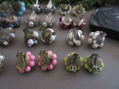 Vtg Cluster Clip Earring Lot of 16 Pairs – Japan/W Germany/Hong Kong/Marvella