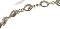 CLEAR BEZEL SET CRYSTAL VINTAGE BRACELET SPARKLE