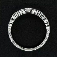 2Ct Art Deco Style Lab Created Diamond Engagement Band 14K White Gold FN Ring
