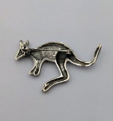 Vtg Sterling Silver Marcasite Large Kangaroo Animal Australia 925 Brooch – 12.3g