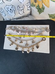 4 Vintage-to-Modern Bracelet Lot Charm Bracelets Beaded Style Stackable Mixed