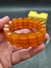 Vintage bracelet made of natural amber, honey color, Baltic (USSR), 28.4 grams.
