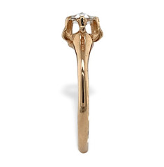 Victorian 14k Yellow Gold .37ct Rose Cut Genuine Natural Diamond Ring (#J7484)