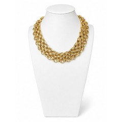 Vintage-Inspired Multi-Strand Gold Tone Chain Bold Runway Heavyweight Statement