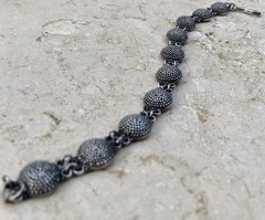 ✨🫧 VINTAGE .925 STERLING SILVER DOME BEAD BALL Link Bracelet | ESTATE Piece 🫧✨