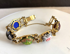 Juliana D&E for Celebrity Moroccan Matrix Carved Glass Cabochon Bracelet Book Pc