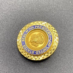Seal Of The President Of The United States Brooch Gold Tone