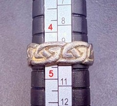 Vintage Sterling Silver Celtic Knot Eternity Band Ring Size 4.5 925 2.8g
