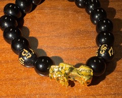 Fashionable Feng Shui Obsidian Pixiu Bracelet Suitable for Any Occasion,Unisex