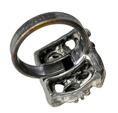 Tapani Vanhatalo Finland Brutalist Bracelet Ring Set Silver Plated Pewter Modern