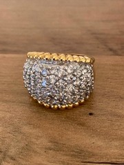 vintage lot bundle jewelry NOT GOLD 4 RINGS UNKNOWN SIZE