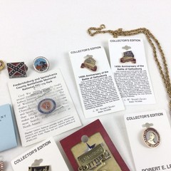 Estate Lot Civil War Gettysburg Lee Sumter Enamel Pin Jewelry Lot 31pc Military