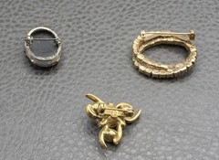 Vintage Brooch Lot – Cameo Faux Pearl Flower Rhinestone Pin Set of 3