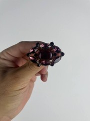 Czech Republic Vintage brooch – Vintage USSR jewelry – soviet – purple stone
