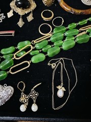 VTG Lot Of 23 Old Costume Jewelry Pieces Bakelite Antique Wearable Stones Rings