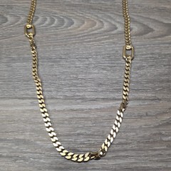 Monet Link Chain Necklace Gold Tone Chunky 32″ Signed Bold Statement Jewelry