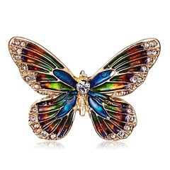 Vintage Art Nouveau Style Fairy Nymph Pendant Butterfly Brooch Shawl Pin Jewelry