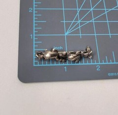Vintage Frog Brooch Frogs On A Log Sterling Silver Bar Pin Artist Made Estate