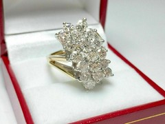 Art Deco 3.60 Ct White Diamond Vintage Engagement Ring 14K Yellow Gold Finish