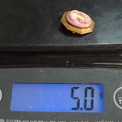 Vintage Gold Filled Pink Cameo Unique Color