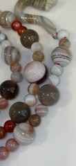 Gorgeous Asian Agate Bead Necklace With Carved Dragon Head Toggle closure