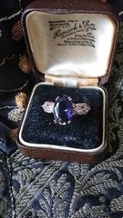 Vintage 1990-s 14 Ct Rolled Gold Amethyst Ring Size UK P US 7 1/2 – Hallmarked!