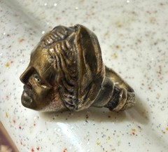Vintage Bronze Ring – Goddess Bust