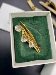 7 Piece Vtg SWAROVSKI Crystal Jewelry Lot Brooches Bracelet Stick Pin & Ring