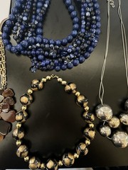 Vintage to Now Costume Jewelry Necklaces Rings Earrings 15 Piece LOT. W/ Case