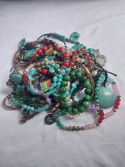 Vintage to Mod Lot of Stone Jewelry with Various Gemstones 1Lb Lovely!