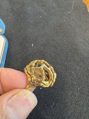 RARE 1960’s Crown Trifari Goldplated Ring Set in Original Box-See Description