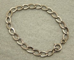 Vintage Sterling Link Bracelet 7.25″ Long 6.4mm wide