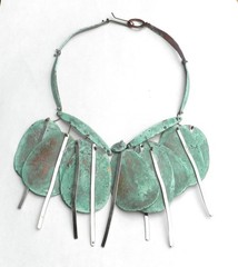 Vintage Modernist Early Gale Rothstein 1984 Hand Signed Pendant Necklace Dangles