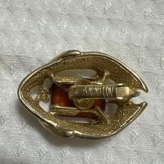 Sarah Coventry Tortoise Color Golden Rope Clip On Earrings USA Seller VTG