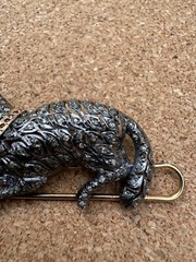 Stunning Rose Cut Diamond Gemstone Silver Victorian Cat Brooch Jewelry