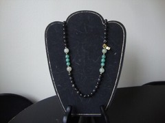 VINTAGE 1980s HAND KNOTTED 12 10 & 8MM GEMSTONE BEAD ENSEMBLE ENDLESS NECKLACE