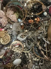 Estate Wholesale Junk Drawer Jewelry Lot 8 Plus Lbs Wearable Or Craft Untested