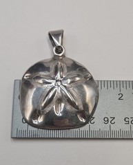 Vintage Taxco Mexico Sterling Silver Sand Dollar Pendant