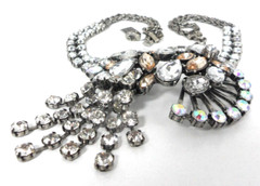 Victorian BR Negligee Necklace Belle Epoque Choker Asymmetrical Bow Tassel NWT