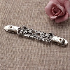 Vintage Flower Shawl & Cardigan Clip Brooch – Antique Zinc Alloy Sweater Collar