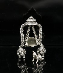 925 sterling silver Lord Krishna with swing statue figurine puja articleart39
