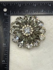 Vintage Verified Juliana Rhinestone Brooch Immaculate Sparkle Smokey #1827