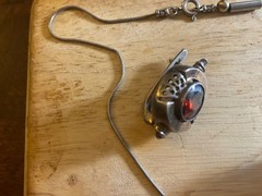 Antique 1950s russian silver & garnet set (neckless & earings)