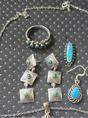 Vintage Sterling Silver Native American Style Jewelry Lot 4 Scrap Or Wear D3